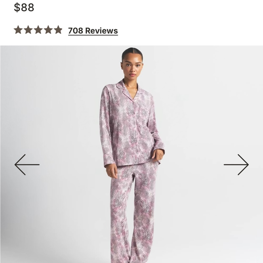 New SKIMS Bloom Mini Multi Animal Patterned Pajama Set - Picture 2 of 3